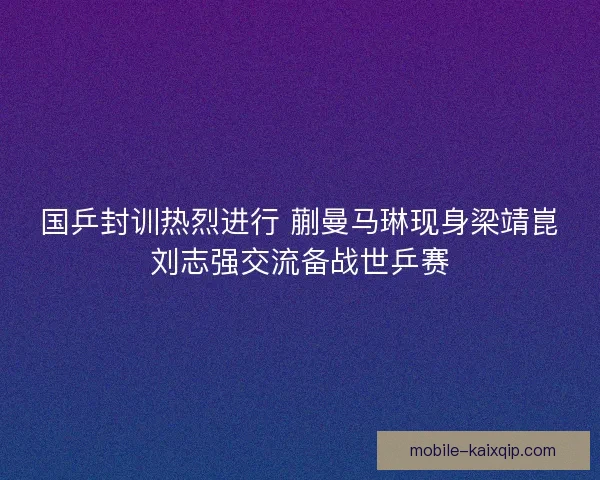 国乒封训热烈进行 蒯曼马琳现身梁靖崑刘志强交流备战世乒赛